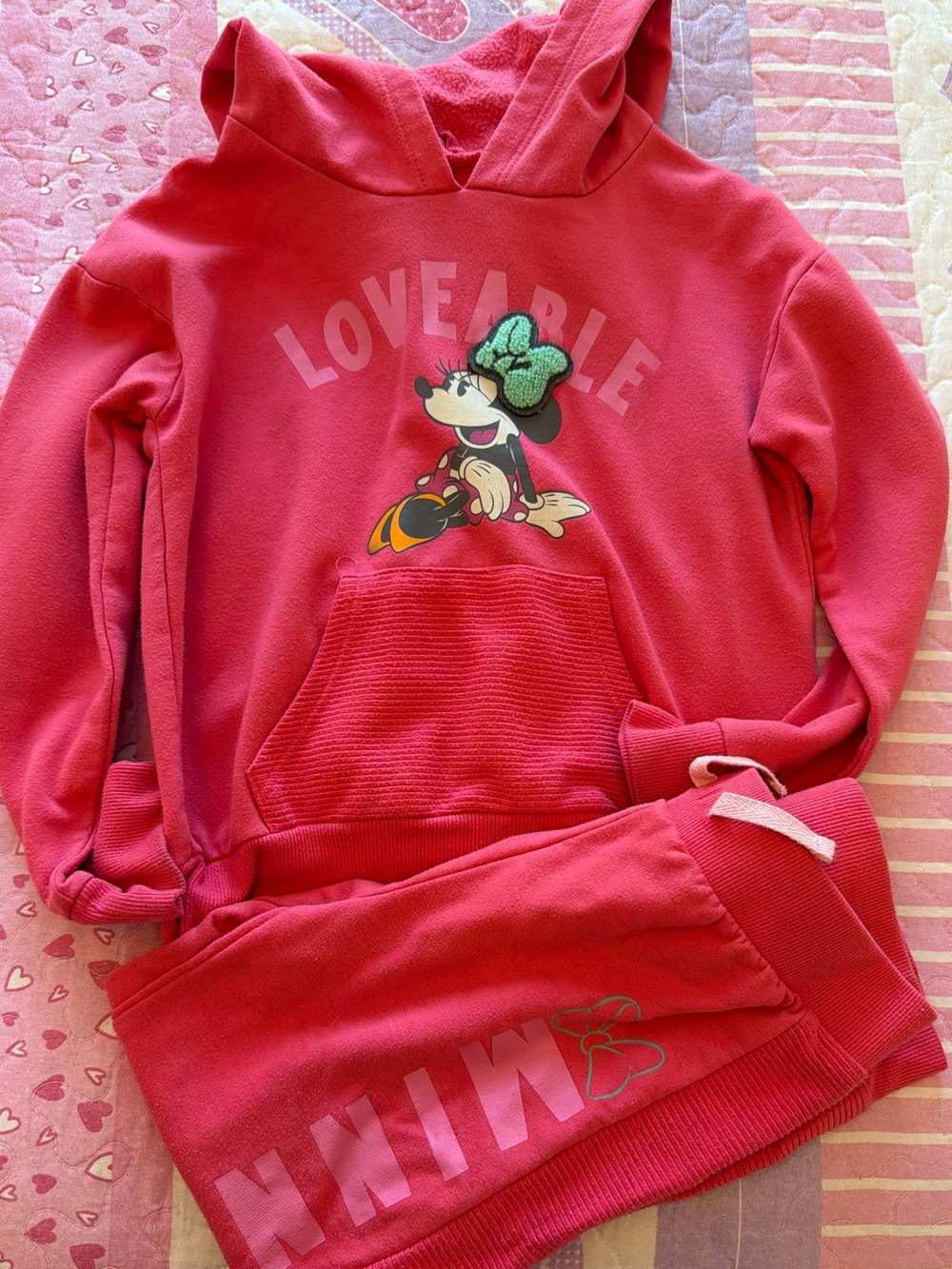 Disney Pink Minnie Mouse Hoodie & Joggers Set